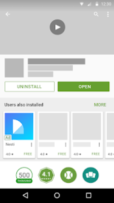 Google Play App Anzeige