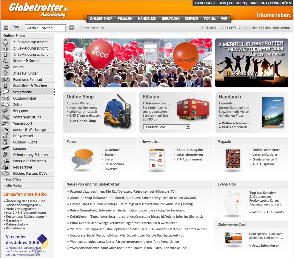 Globetrotter Online Shop